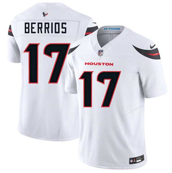 Men & Women & Youth Houston Texans #17 Braxton Berrios White 2025 F.U.S.E. Vapor Limited Stitched Jersey